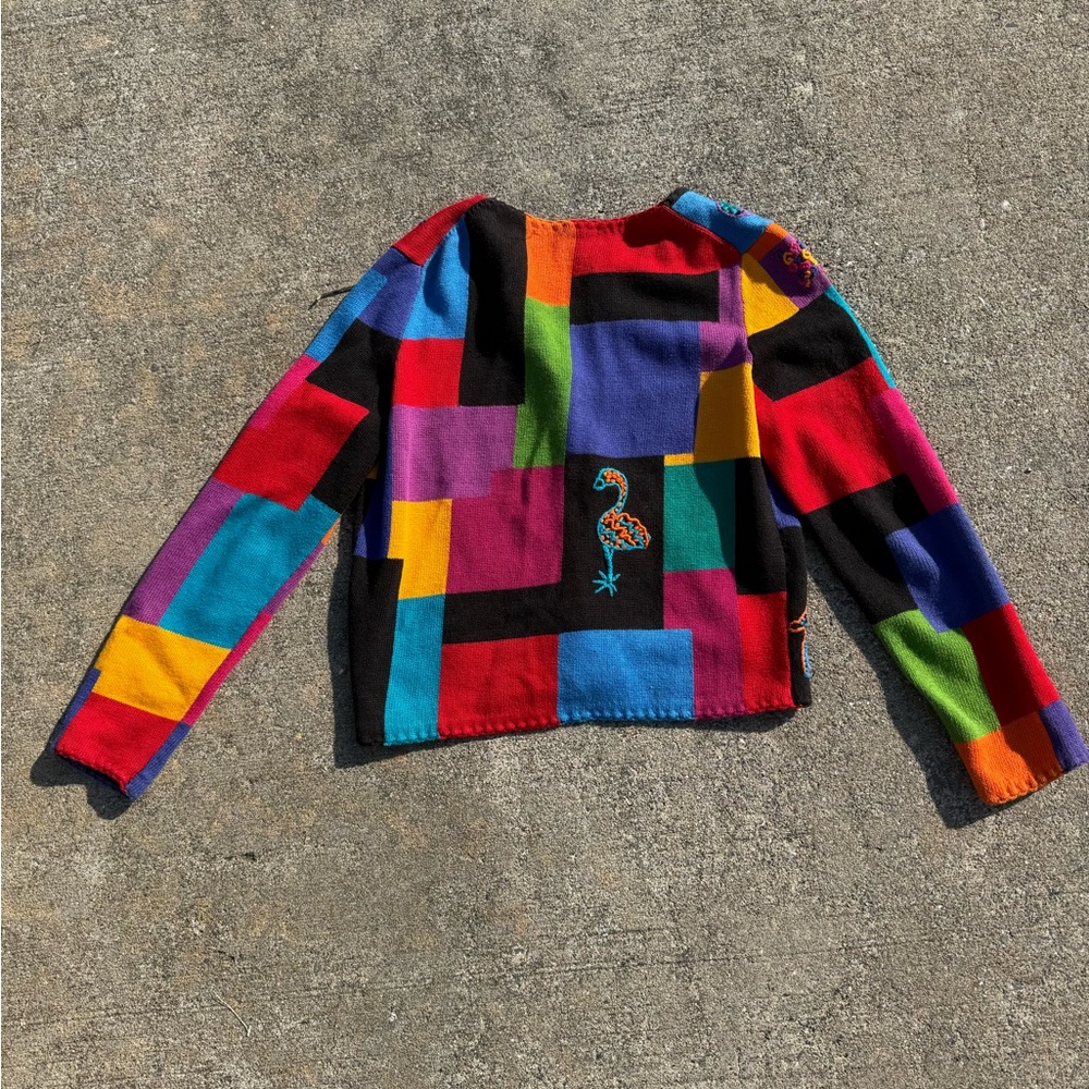 Michael Simon Multicolor Patchwork Embroidered Ja… - image 4